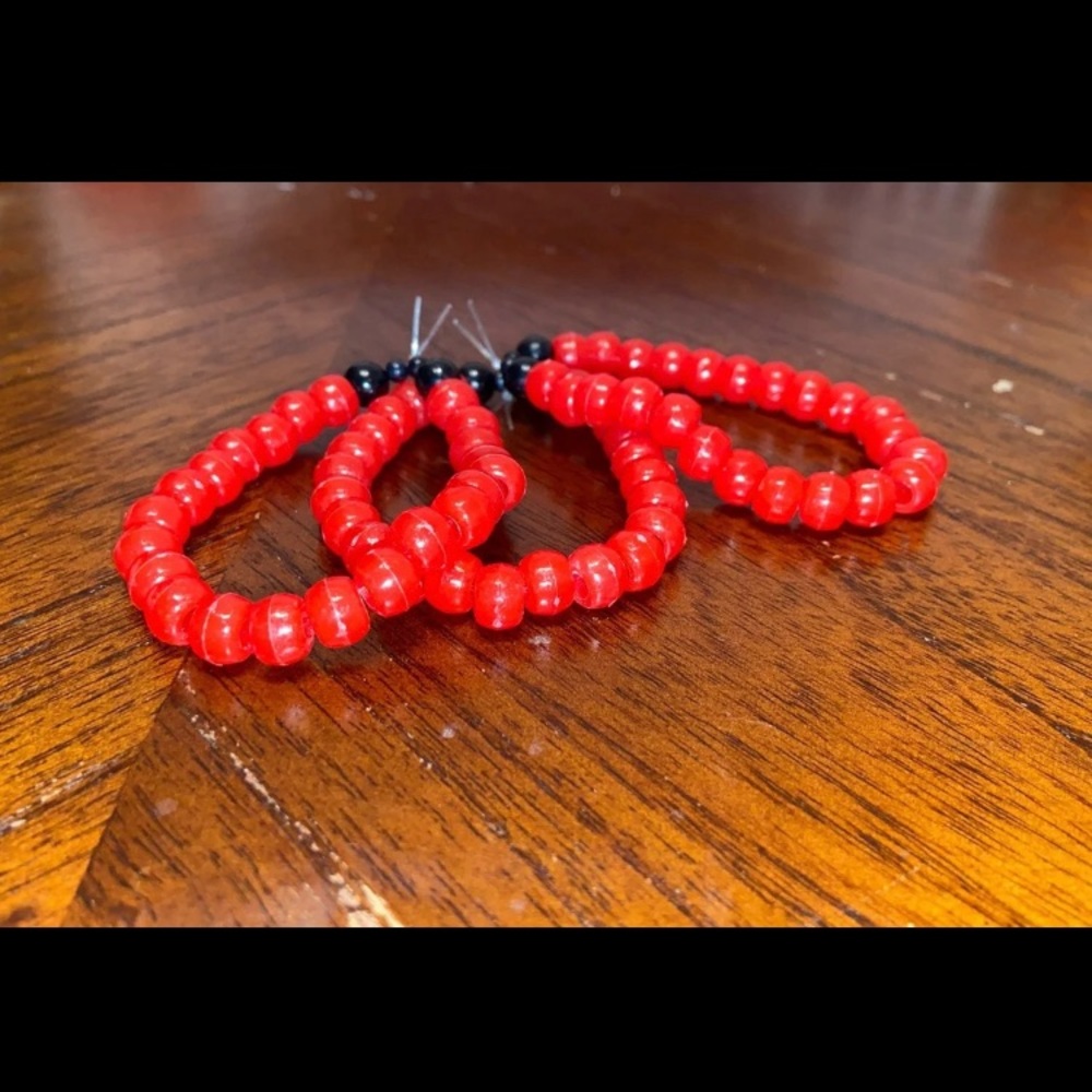 Red bracelets set